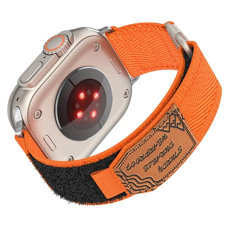 For Apple Watch 10 46mm / Ultra 2 / Ultra 49mm / 9 8 7 45mm / SE (2023) SE (2022) SE 6 5 4 44mm / 3 2 1 42mm Watch Strap Nylon Watch Band - Orange