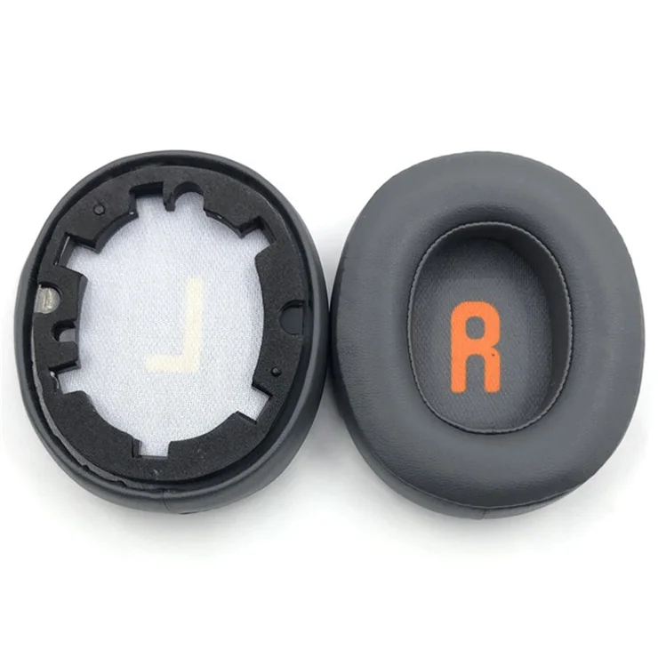 1 Pair For JBL JR460NC Headset Ear Cushions Protein Leather + Memory Foam Replacement Earpads - Titanium