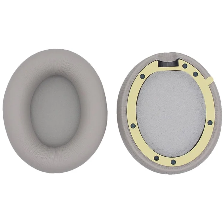 JZF-441 For Beats Studio Pro 1 Pair Headphone Earpads Protein Leather+Sponge Earmuffs - Grey