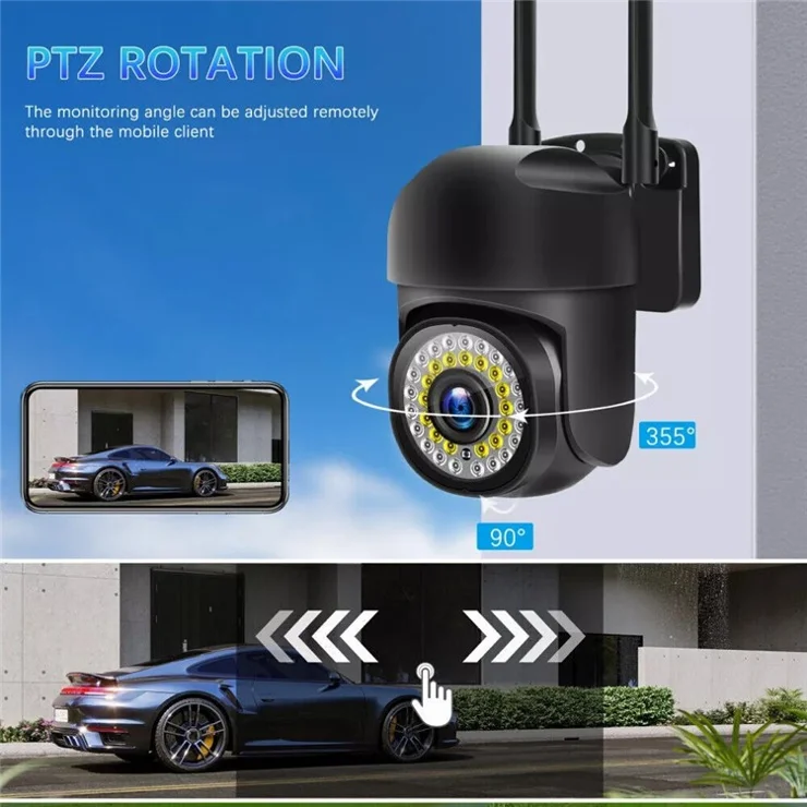 Q2 Motion Detection HD Night Vision Camera WiFi APP Monitoring Home Store Surveillance Camera - EU Plug