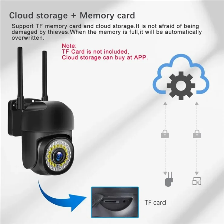 Q2 Motion Detection HD Night Vision Camera WiFi APP Monitoring Home Store Surveillance Camera - EU Plug