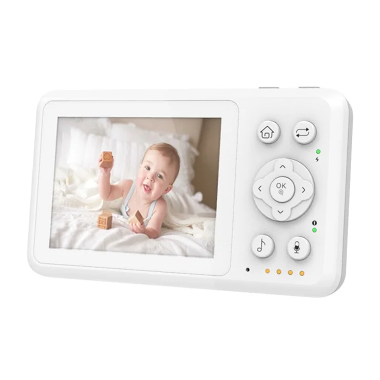 D031 3.2-inch LCD Baby Monitor 2 Way Voice Built-in Lullabies Home Baby Security Camera - Blue / AU Plug