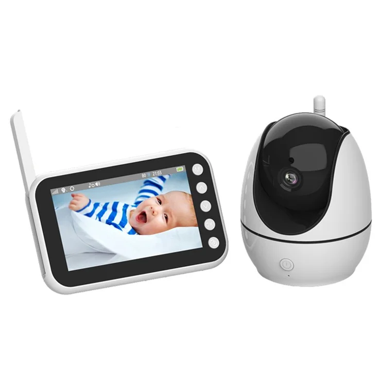 ABM200 4.5-inch Video Baby Monitor Music Player Support Two-Way Voice Temperature Display - US Plug