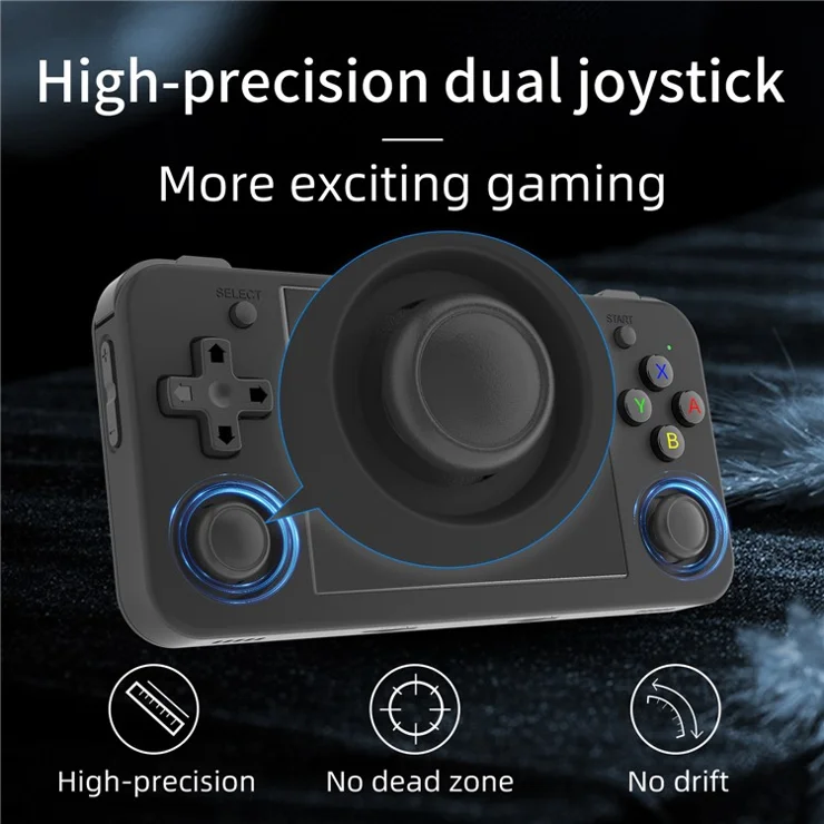 ANBERNIC RG35XX H 64GB+128GB Handheld Game Console 3.5-inch IPS Screen Support 10K Games (English Version) - Black