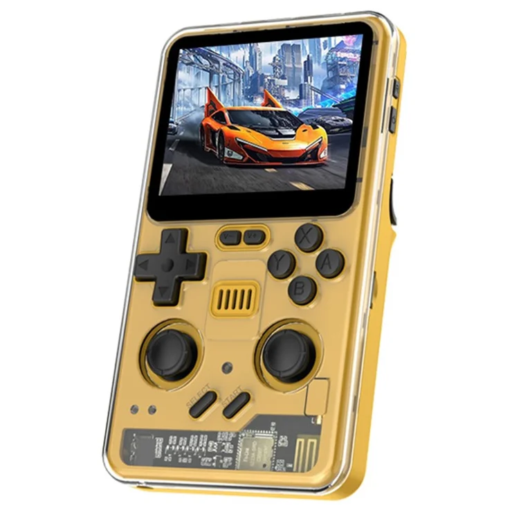 POWKIDDY RGB20PRO 128G Retro Handheld Gaming Console 3.2-inch IPS Screen - Yellow