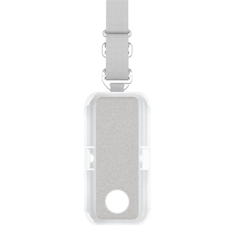 CP17 For Apple Vision Pro Battery Cover Power Bank Protective Case with Back Clip and Crossbody Strap - White