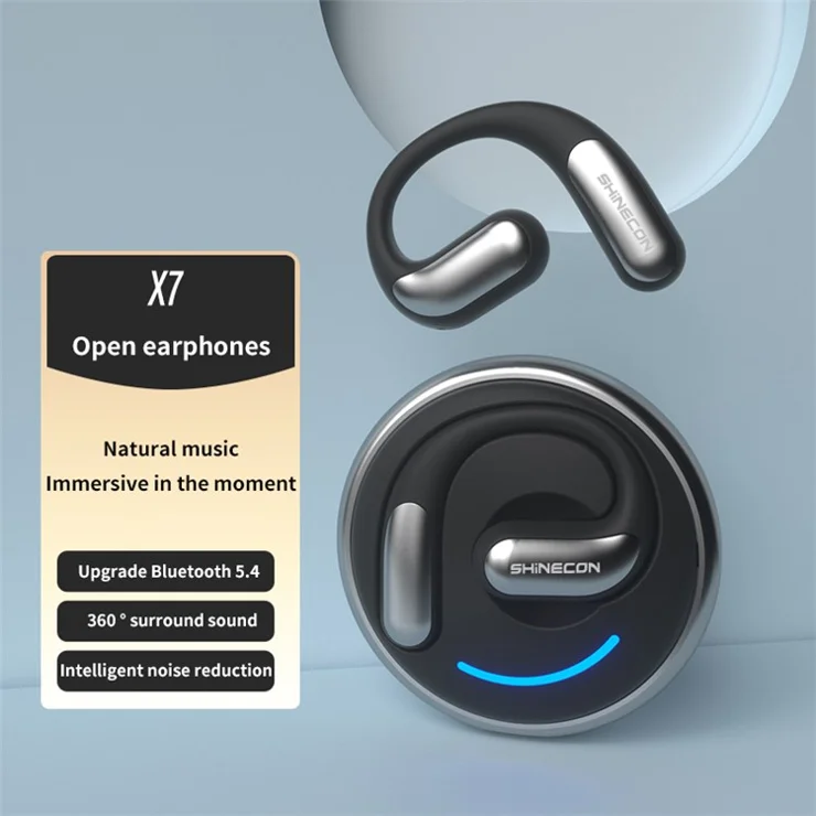 SHINECON X7 PRO Open Ear Headphones Dual Channel Noise Reduction Bluetooth-compatible Earphones - Pink