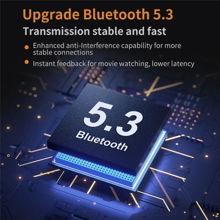 QH-010 OWS Bluetooth-compatible Headset Ear Hook Wireless Headphone Noise Reduction Earphone - Blue