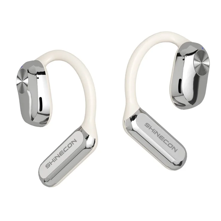 QH-001 OWS Bluetooth-compatible Sports Earphone ENC Noise Reduction Ear Hanging Music Headset - Silver