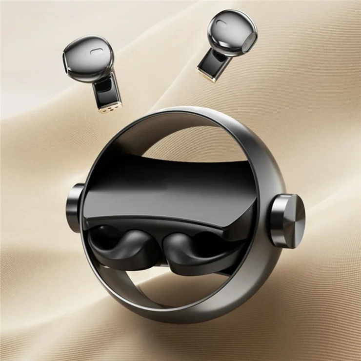 A20 2 Pairs ENC Noise Reduction Bluetooth-compatible 5.3 Wireless Earbuds with Rotating Charging Case - Black