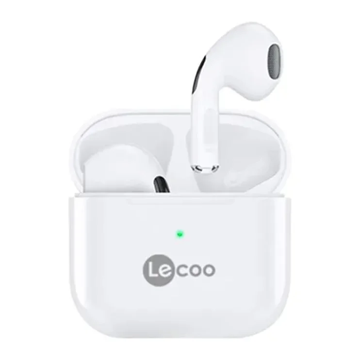 LECOO EW310 Semi In Ear Wireless Headphones HiFi Sound Bluetooth-Compatible Earphones - White