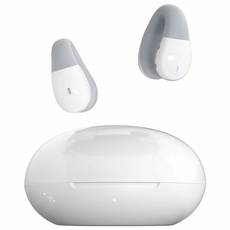 F13 1 Pair HIFI Wireless Earbuds Ear-Clip Design Bluetooth-Compatible Earphones True Wireless Stereo - White