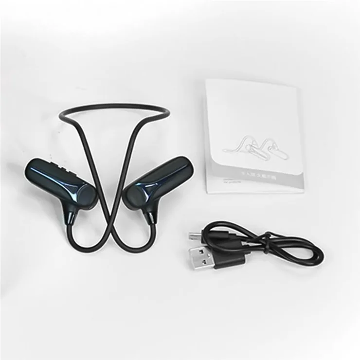 F1 Bone Conduction Wireless Bluetooth-compatible 5.0 Neckband Headphone Calling Music Earphone Sport Headset - Red