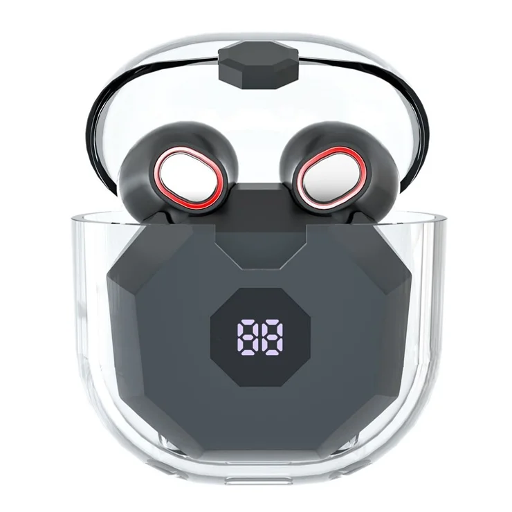 TWS Bluetooth-compatible Wireless Earphone Stereo HiFi Sound Low Delay Sports Headset with Digital Display Charging Case
