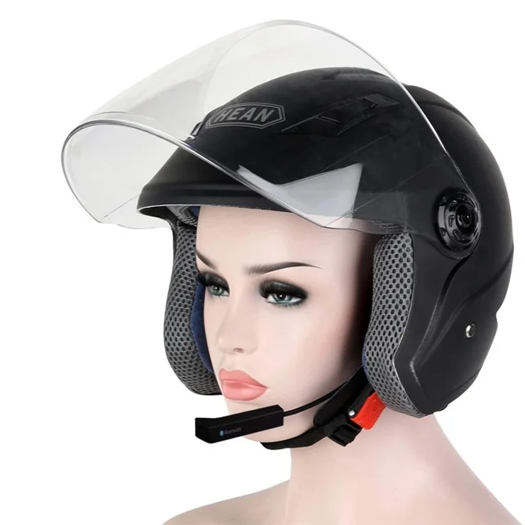 BT8 Motorcycle Helmet Earphone Bluetooth-compatible Headset Speaker HiFi Stereo Sound Music Control Headphone for Outdoor Cycling Riding