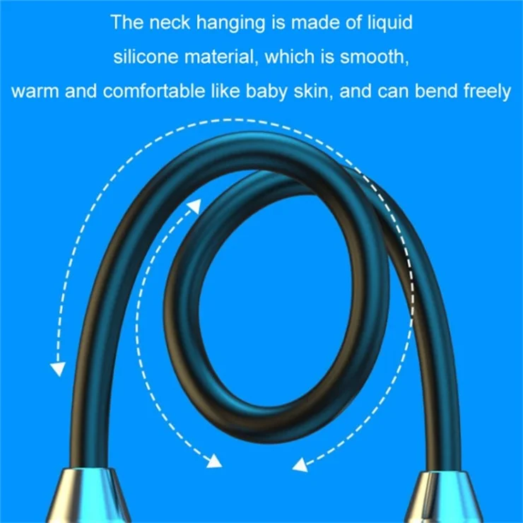 Wireless Neck Hanging Earphones Magnetic Sports Bluetooth-compatible Neckband Headphones - Red