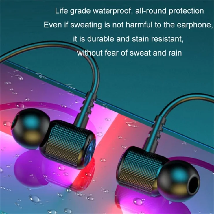 Wireless Neck Hanging Earphones Magnetic Sports Bluetooth-compatible Neckband Headphones - Red
