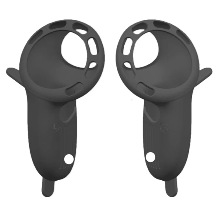 1 Pair Silicone Protective Case for Oculus Meta Quest 3 VR Touch Controller Handle Grip Cover - Black