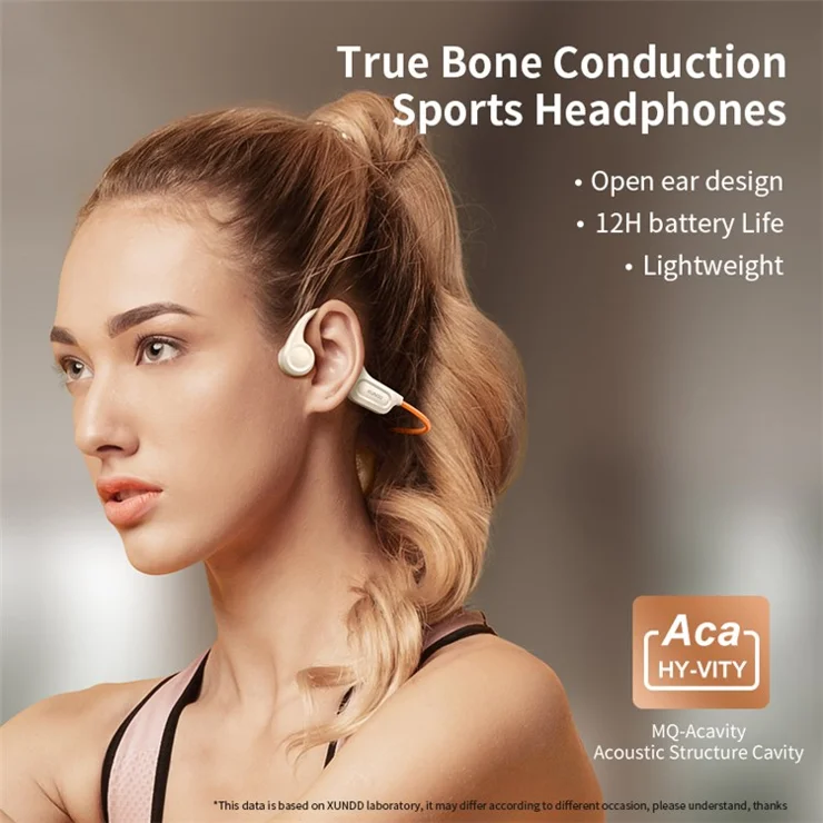 XUNDD X26 Bone Conduction Headphone Sports Earphone Stereo Sound Bluetooth-compatible Headset - Black