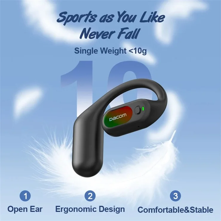 DACOM G136 FreeBeats TWS IPX7 Bluetooth-compatible Earphone Open Ear Music Headset - Black