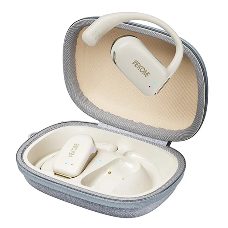 WEKOME Beluga S2 OWS Bluetooth-compatible Earhook Headset Wireless Earphone with Charging Case - Beige