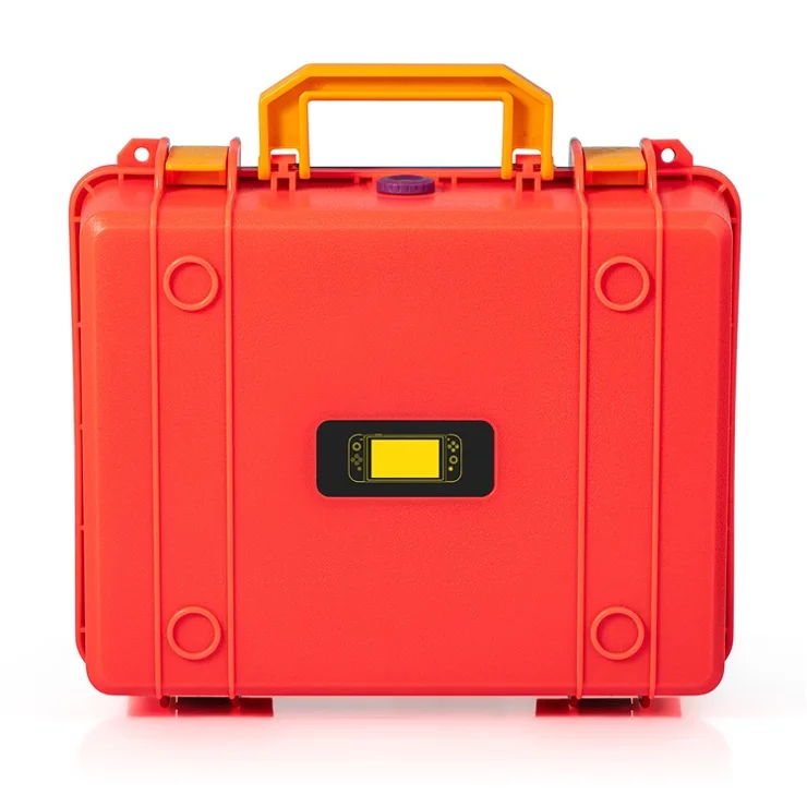 DEVASO GY227 For Nintendo Switch Game Console Controller Shockproof PP Tote Box Waterproof Carrying Case - Orange+Blue