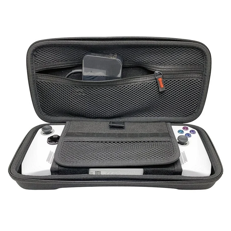 For ASUS ROG Ally Game Console Organizer Bag Storage Bag Nylon+EVA Hard Shell Handbag Gaming Accessories - White