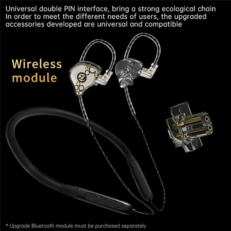 ND Venus Detachable 3.5mm Wired Headphones HiFi Sound Industrial In-Ear Earphones (No Mic) - Blue