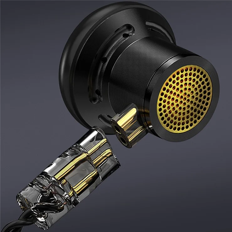 ND DTS Noise Cancelling Dynamic Earphones HiFi Bass Earbuds In-Ear Monitor with Detachable Cable, with Mic - Silver