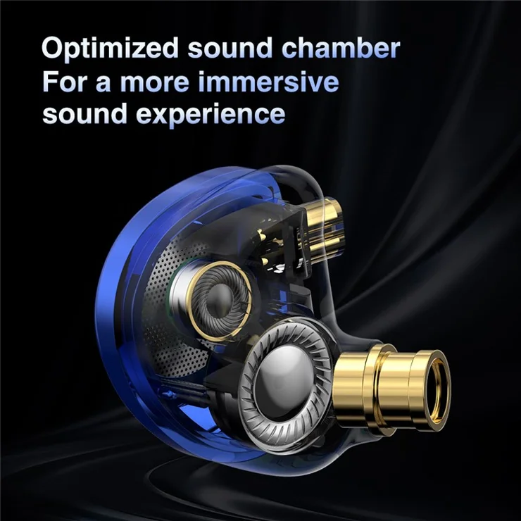 TRN MT4 PRO Detachable 3.5mm Wired In-Ear Earphone Dual Dynamic Driver HiFi Headset, without Mic - Black