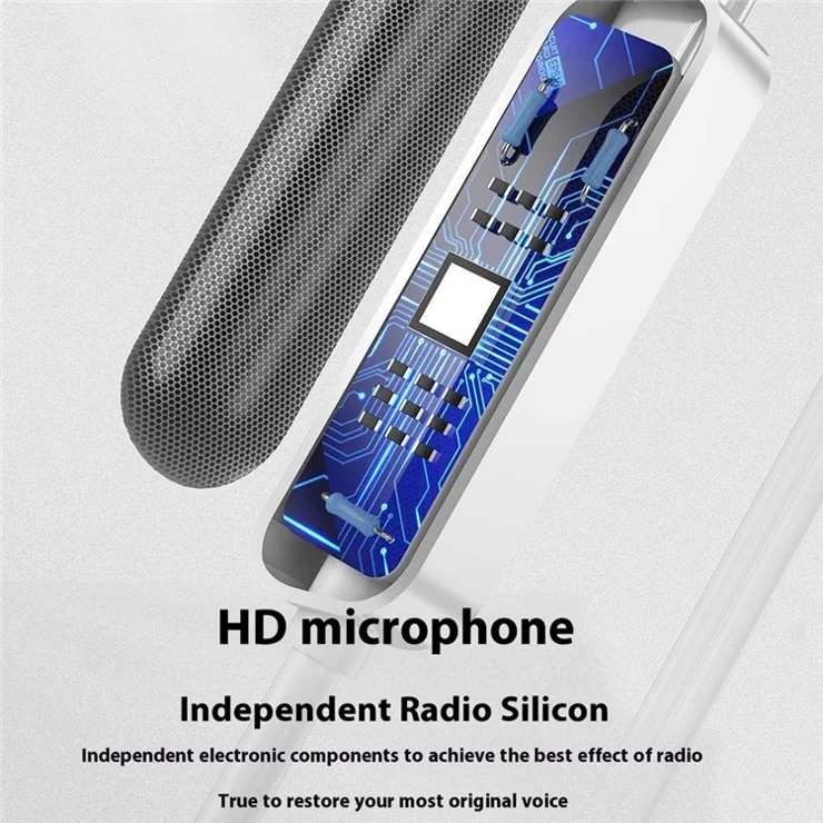 DUDAO X10 Pro 1m Wired Earphone with Microphone 3.5mm Heavy Bass In-Ear Earbuds for Smartphone Laptop - White