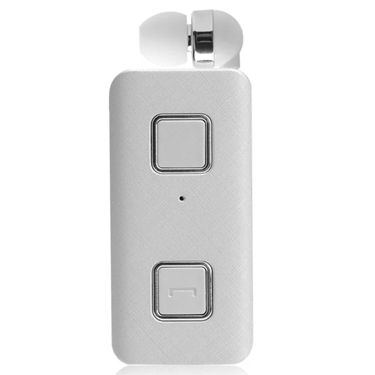 K35 Mini Wireless Headset Retractable Business Lavalier Earphone for Sports Driving - Silver