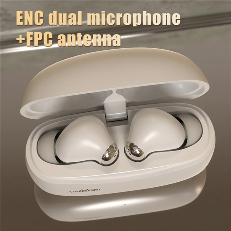VSIDEA A91S ENC Noise Cancellation Wireless Earbuds Bluetooth-Compatible Headphones with Dual Mic - Black