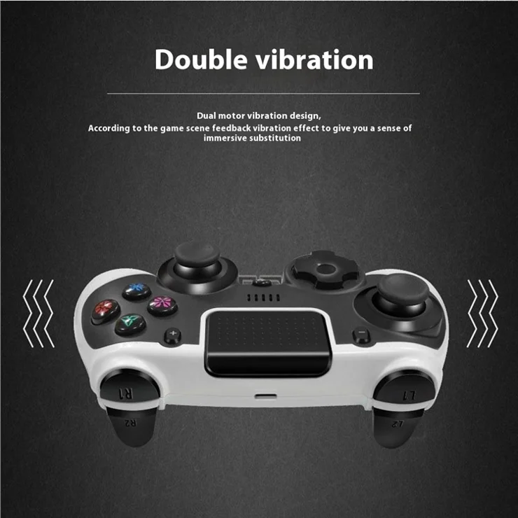 HY-3106 6-Axis Wireless Bluetooth-compatible Gaming Controller for Switch, PS4, Android - Black / White