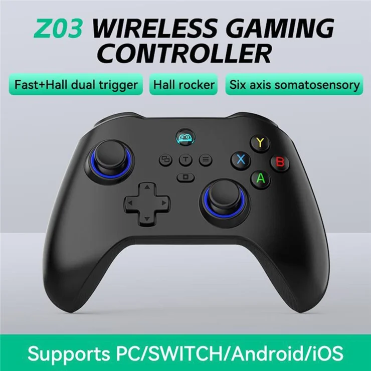 Z03 Dual Joystick Wireless Game Controller Bluetooth-compatible 5.3 Gamepad - Black
