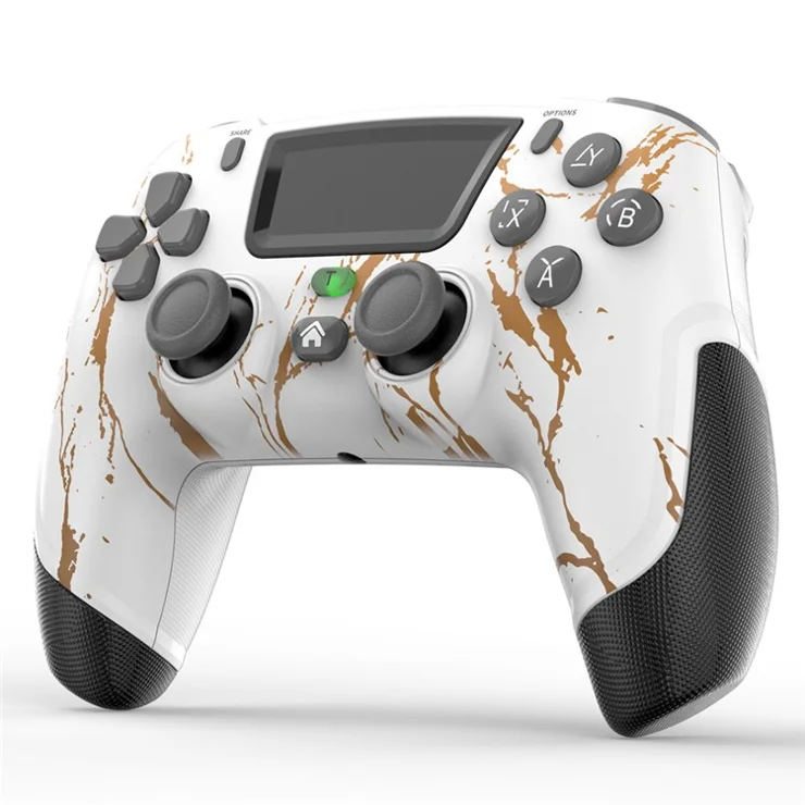 Wholesale P06 Wireless Vibration Gamepad PC Controller with Macro Programming Joystick for PS4 Switch PC TV Marble White Gold TVCMALL