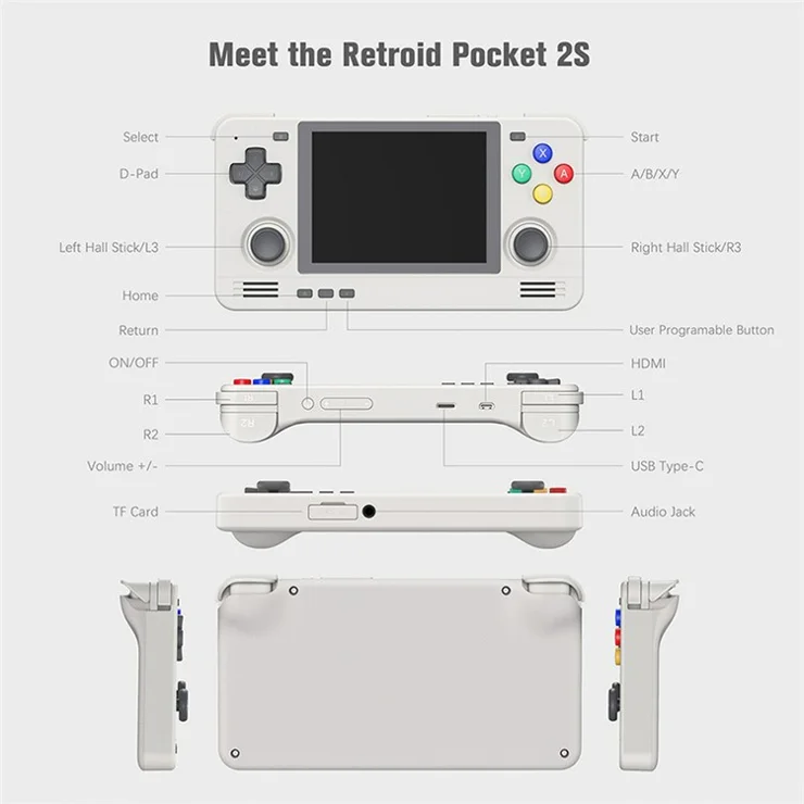 その他 Retroid pocket 2S 128gb/4gb Retroid Pocket 2S with Bag Android Handheld Game Console 3.5
