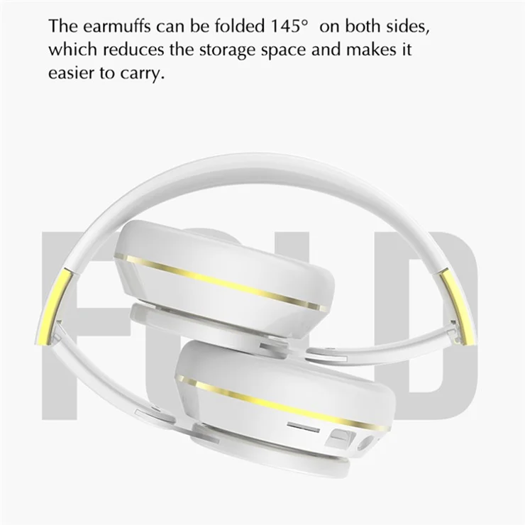 GN-25 Bass Over-head Headphone Stereo Headset Bluetooth-compatible Earphone with 40mm Vibrating Diaphragm and 3.5mm Audio Jack - Red