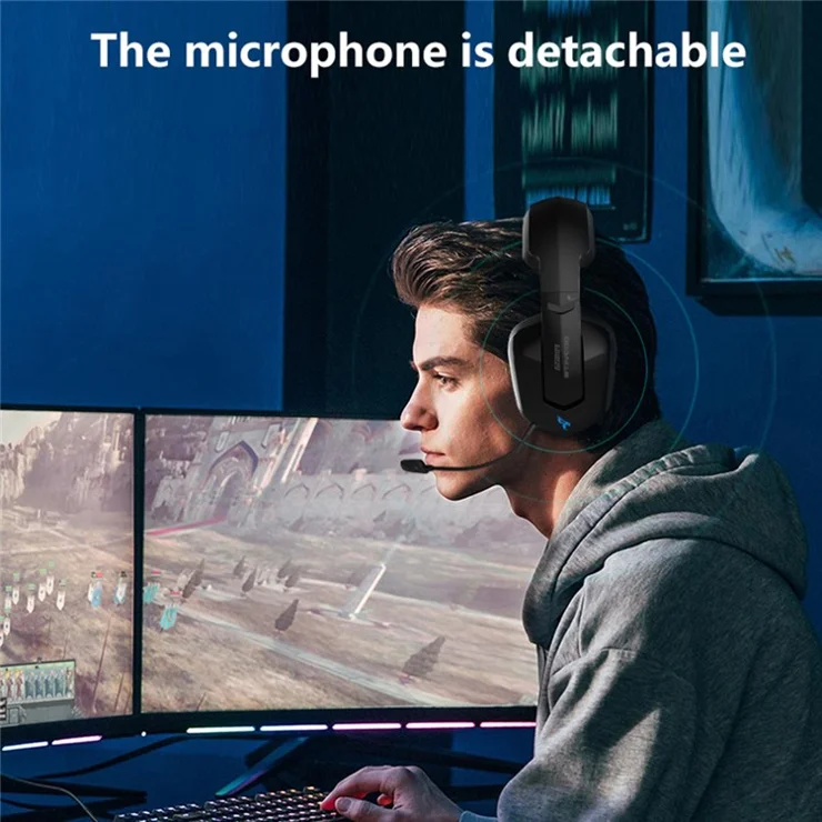 SOMIC GS809 Gaming Headset 2.4G Wireless Bluetooth-compatible Headphone Ultra-low Latency Earphone with Mic Support 3.5mm Audio Wired Connection