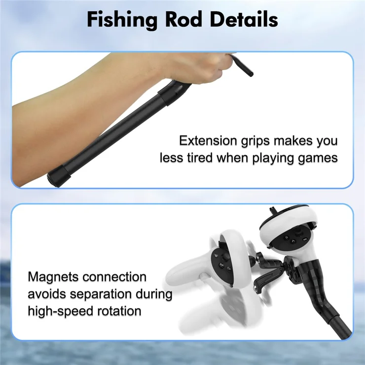 Wholesale AMVR Q2FP1 For Oculus Quest Fishing Rod VR Game