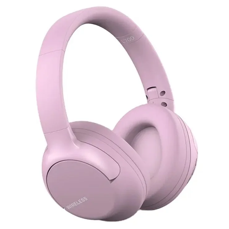 L700 Bluetooth-compatible Headphone Over Ear Music Wireless Headset HiFi Stereo Bass Sound Sports Earphone - Pink