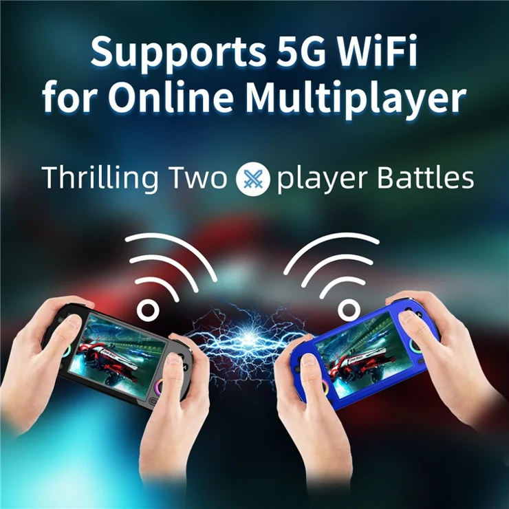 ANBERNIC RG40XXH Handheld Game Console for HD TV Wireless Controller with 32G + 128G TF Card - Black