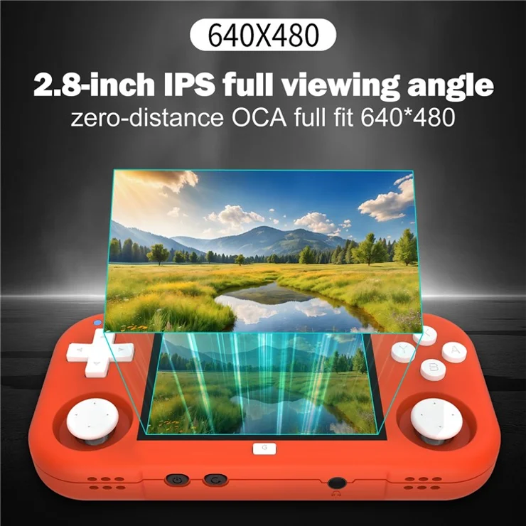 AMPOWN Magicx XU Mini M 128GB Portable Handheld Game Console Open Source High Definition Gaming Machine - Orange