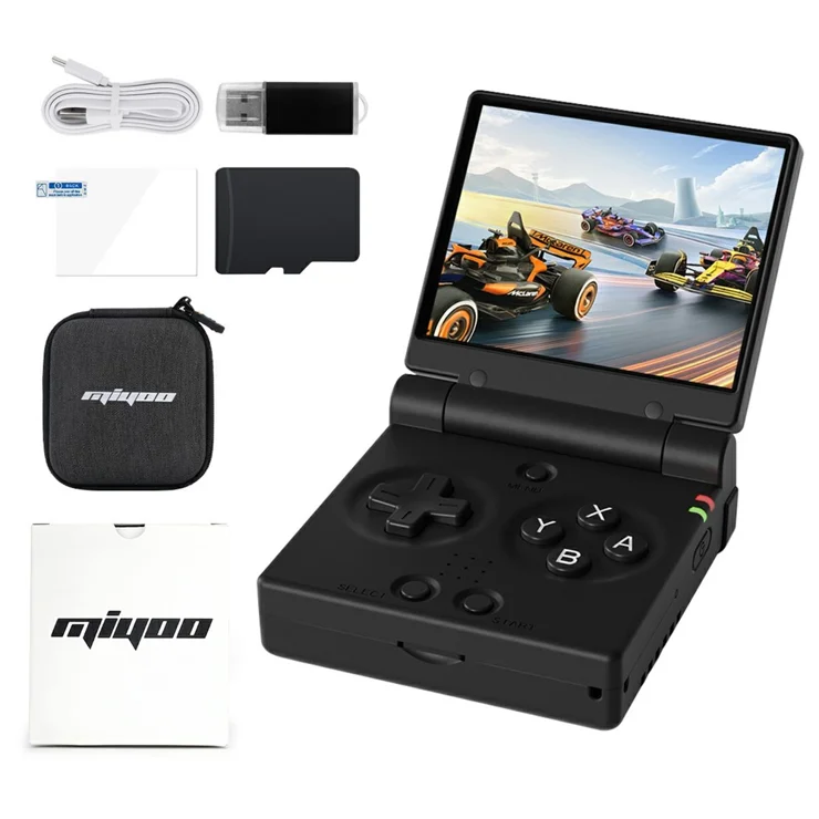 Miyoo Mini Flip　ブラック MIYOO MINI FLIP Retro Handheld Game Console-LITNXT – litnxt