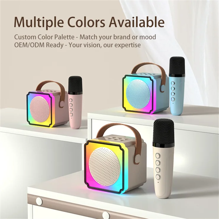 P8 Altoparlante Karaoke Bluetooth per Bambini con Luci Colorate e