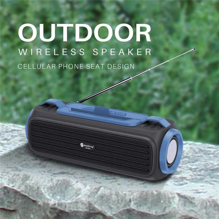 NEWRIXING NR903FM Portable Wireless Bluetooth-compatible Speaker Audio Stereo TWS Speaker Support TF Card - Blue