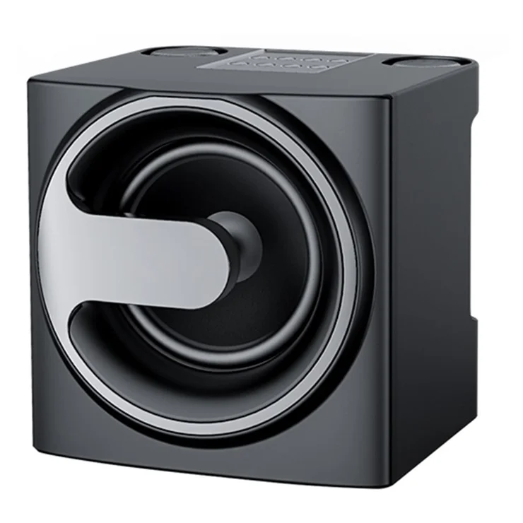 YS-207 Portable Bluetooth-compatible Speaker with 2 Microphones Wireless Rechargeable Sound Amp Device for Singing - Black