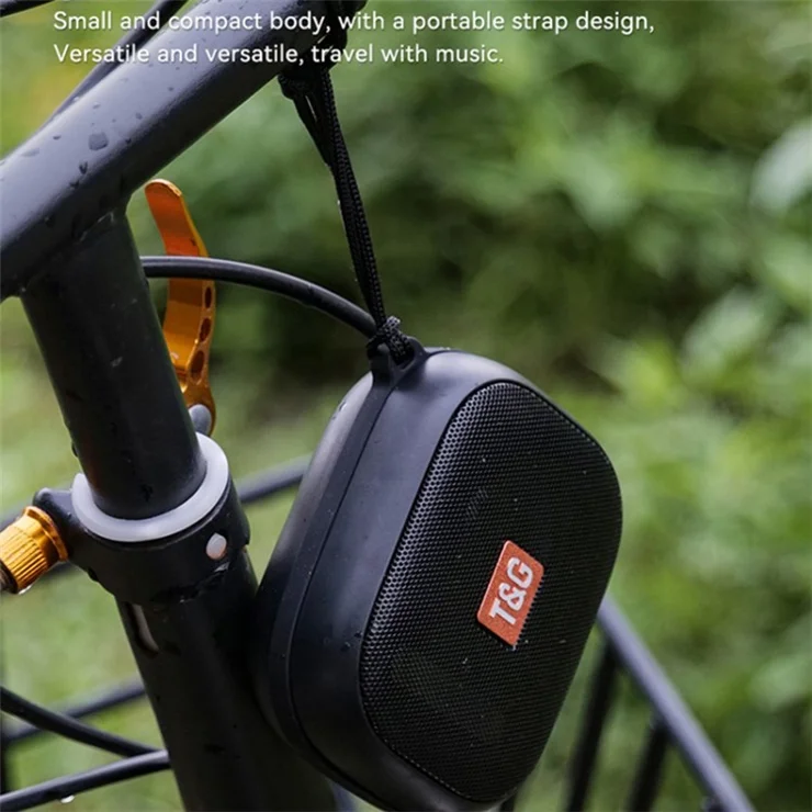 T&G TG-394 TWS Wireless Bluetooth-compatible Speaker IPX7 Water Resistant Portable Speaker with Strap for Outdoor Cycling - Pink