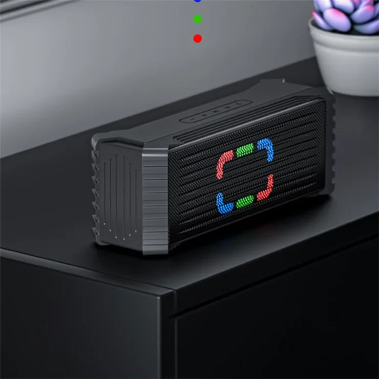 V2L Portable Bluetooth-compatible Speaker Silicone Wireless Subwoofer with 8 Color Lights Support AUX TF Card