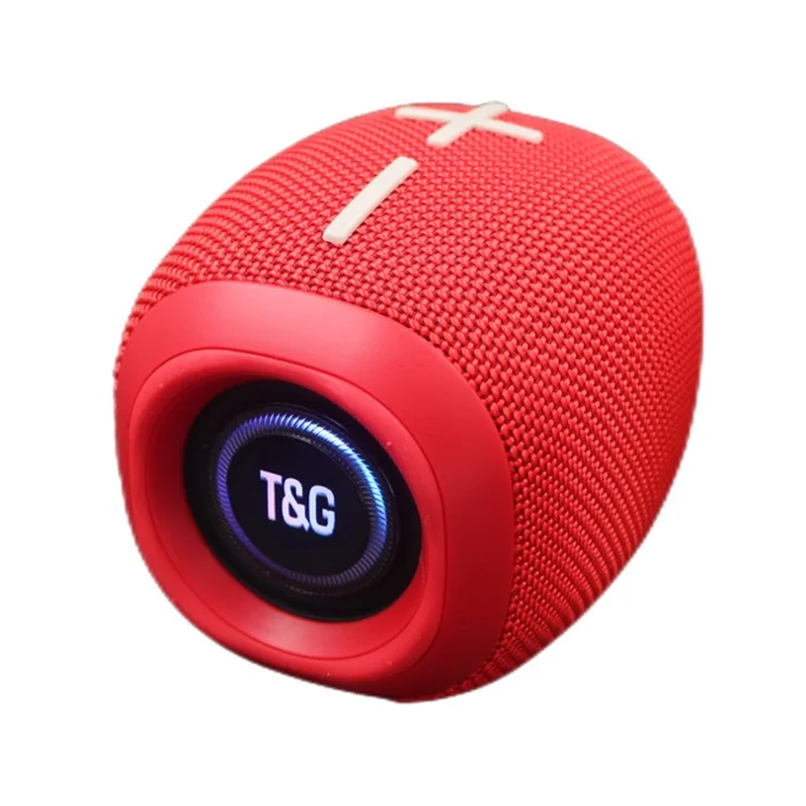 T&G TG389 Outdoor Bluetooth-compatible Speaker IPX5 Waterproof Dual EQ Audio Mode TWS Sound Box - Red